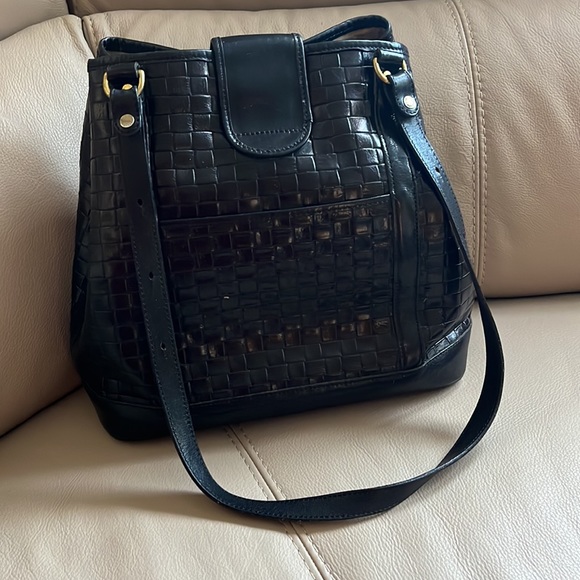 Brahmin Bags Brahmin Fairhaven Mass Usa Black Basket Weave Leather
